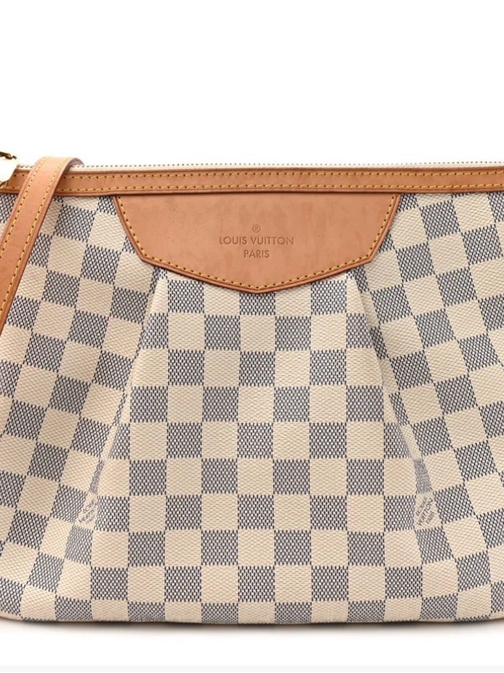 Authentic Louis Vuitton Siracusa PM Damier Azur Shoulder Bag